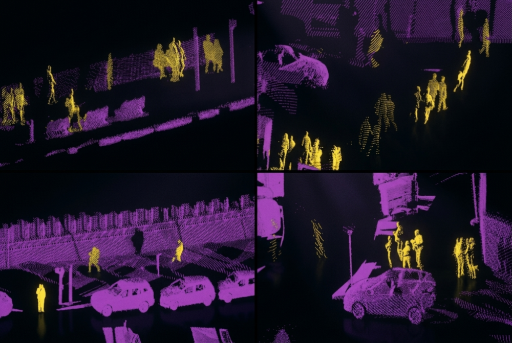 Classified pedestrian point clouds